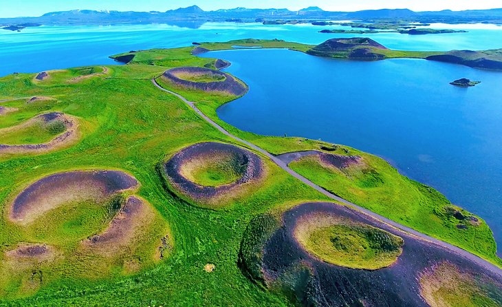 Volcanic craters at Lake Myvatn