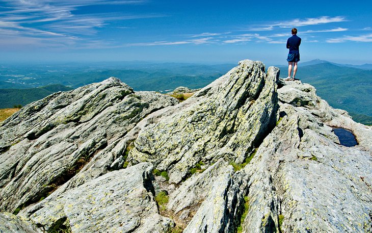 Hiker enjoying the view from the Camel's Hump
