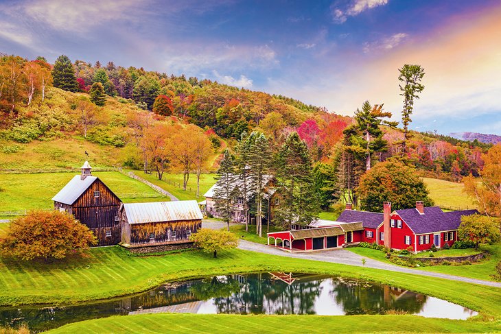 Beautiful rural scene in Woodstock, Vermont