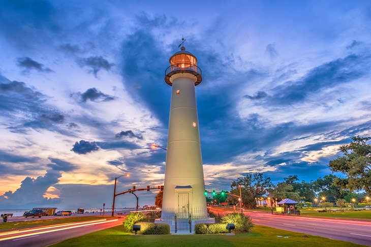 Biloxi Lighthouse in the early evening