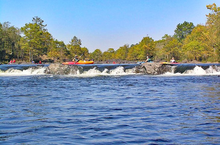 Kayakers above Presbyterian Falls