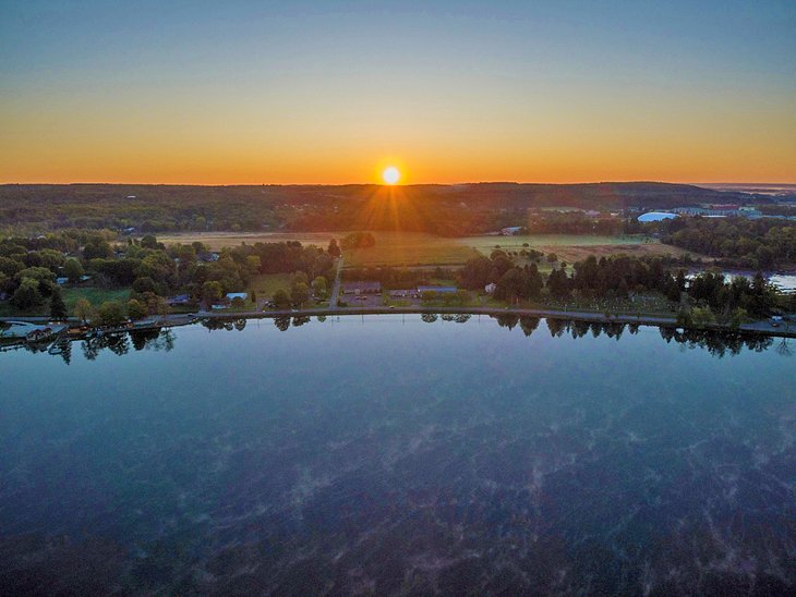 Sunrise over Edinboro Lake