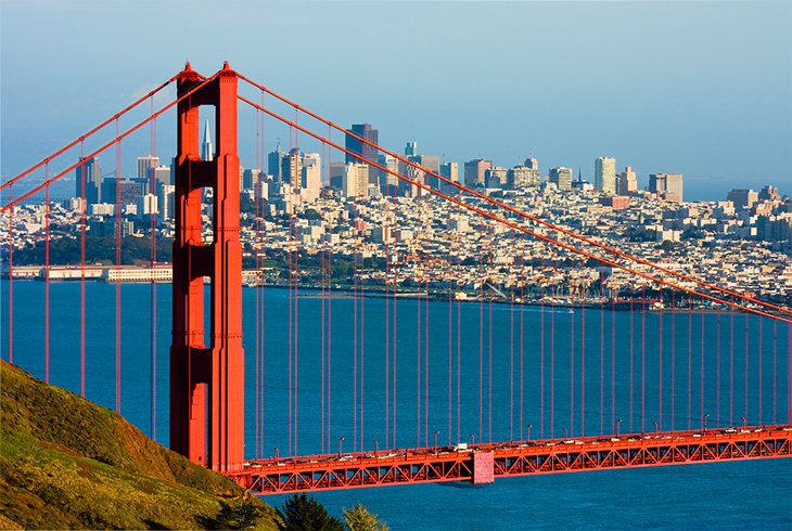 Golden Gate Bridge and the San Francisco skyline
