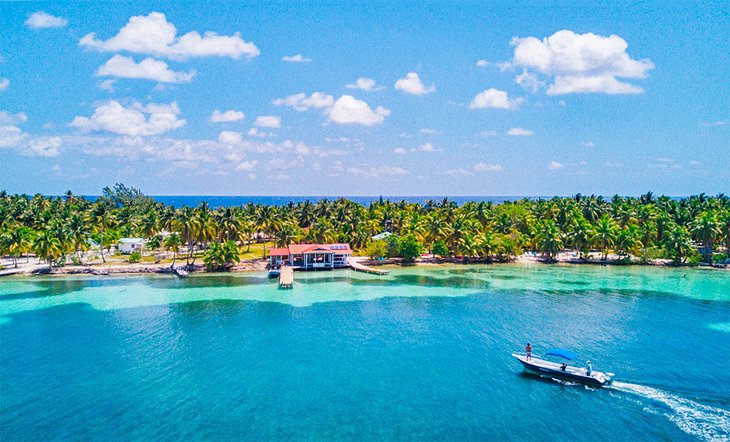 Aerial of South Water Caye