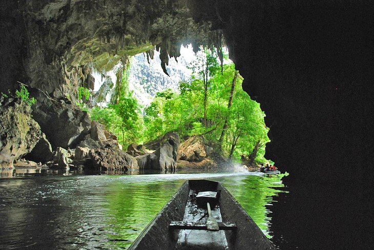 Boat ride through the Kong Lor Caves