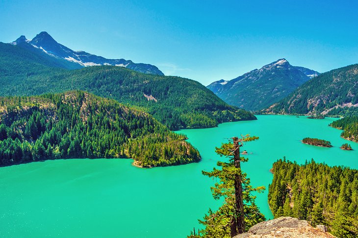 Beautiful view of Diablo Lake, North Cascades National Park