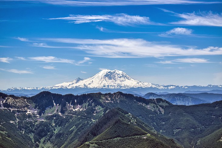 View of Mount Rainier from Mailbox Peak