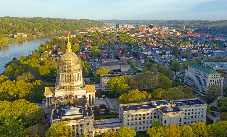 Aerial view of the East End Historic District