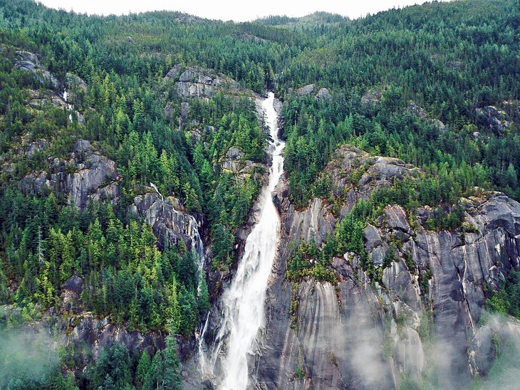 Aerial view of Shannon Falls