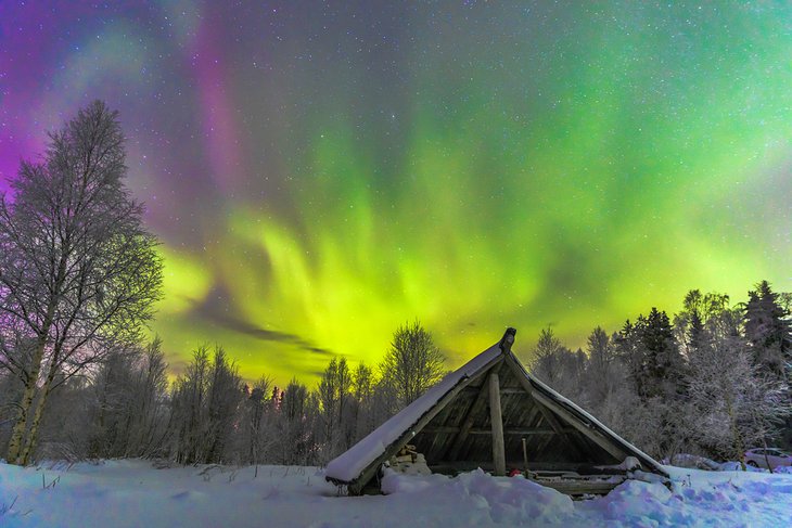 Northern lights in Rovaniemi