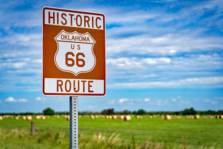 Route 66 sign in Oklahoma