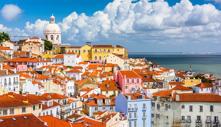 View of the Alfama district of Lisbon