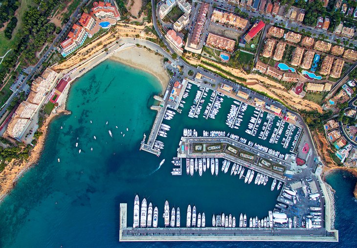 Aerial view of Port Adriano
