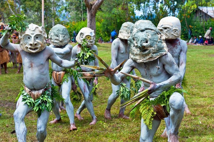 A traditional dance in Papua New Guinea