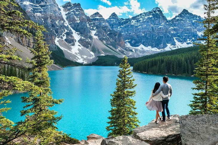 Couple at Moraine Lake, Banff National Park