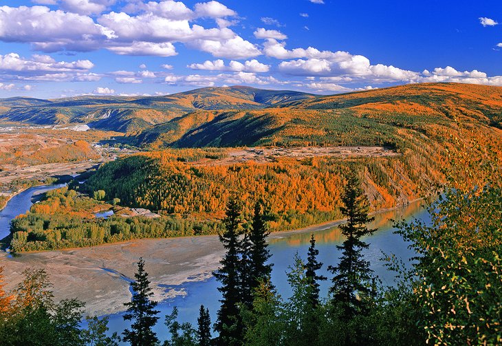 Klondike River and the Yukon River, near Dawson City
