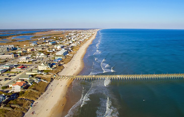 Aerial view of Topsail Island