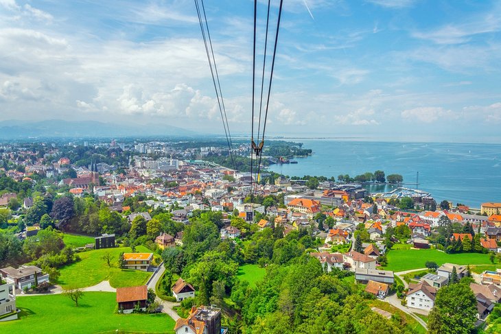 View of Bregenz from a Pfänderbahn Cable Car