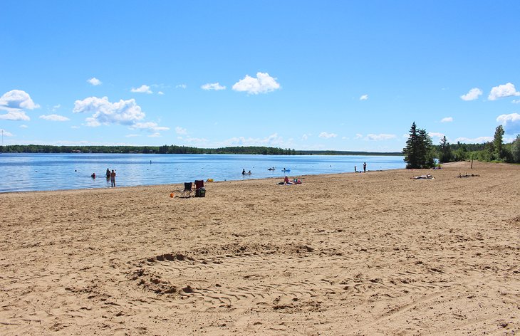 Beach in front of Beach Campground at Falcon Lake