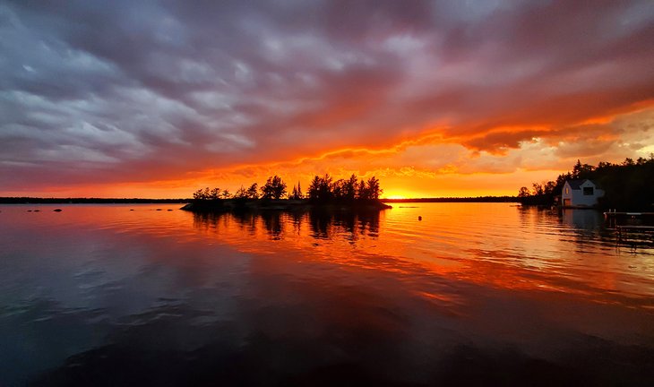 Sunset over Brereton Lake, Whiteshell Provincial Park