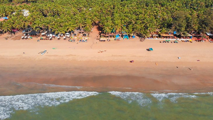 Aerial view of Agonda Beach