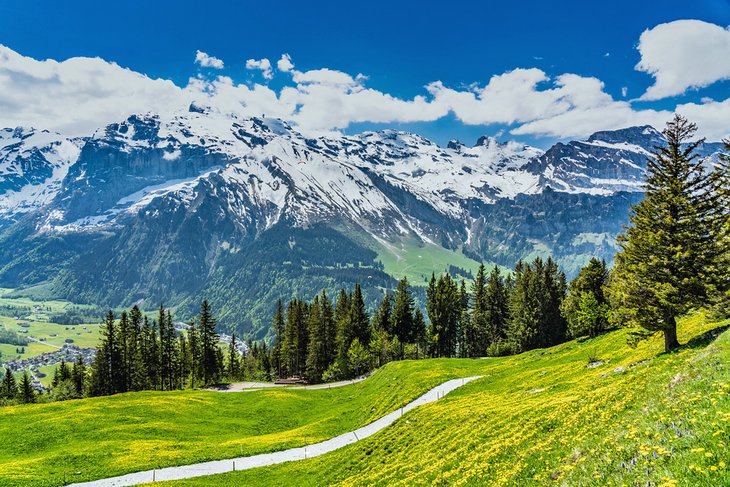 Engelberg valley and Mount Titlis