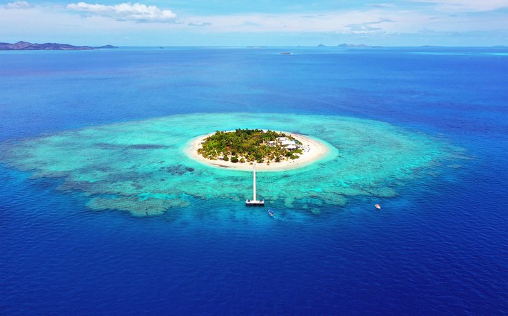 Aerial view of Mala Mala Island, Mamanuca Islands