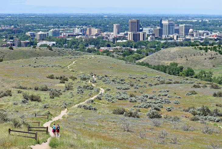 Boise skyline from the Central Ridge Trail