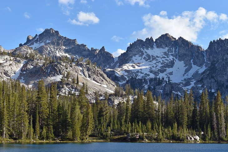 Alice Lake and the Sawtooth Mountains