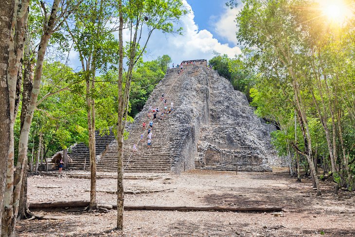The Mayan Nohoch Mul pyramid in Coba