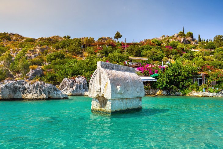 Lycian ruins in the water between Kaleköy & Kekova Island