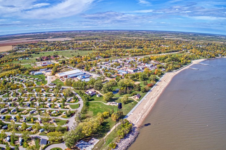 Aerial view of Winnipeg Beach