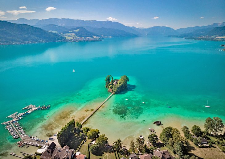 Aerial view of Attersee