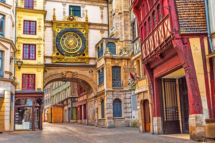 Gros-Horloge clock tower in Rouen