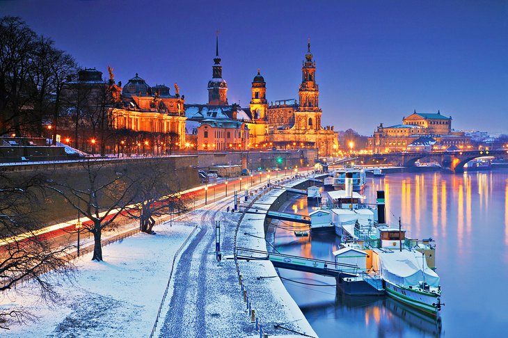 Snow-covered Dresden