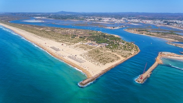Aerial view of Ilha de Tavira