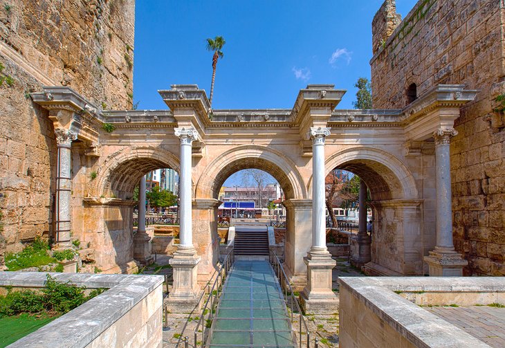 Hadrian's Gate in the old city of Antalya