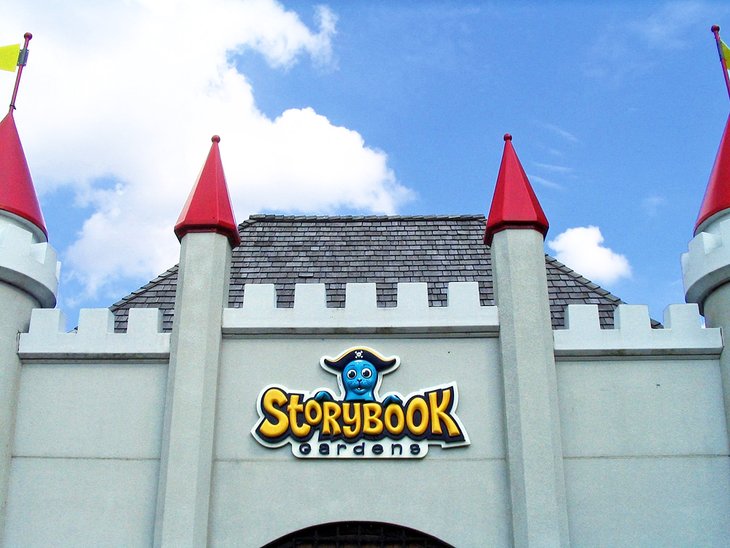 The entrance to Storybook Gardens