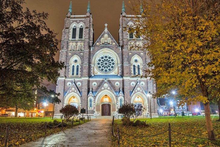 St. Peter's Cathedral Basilica at night