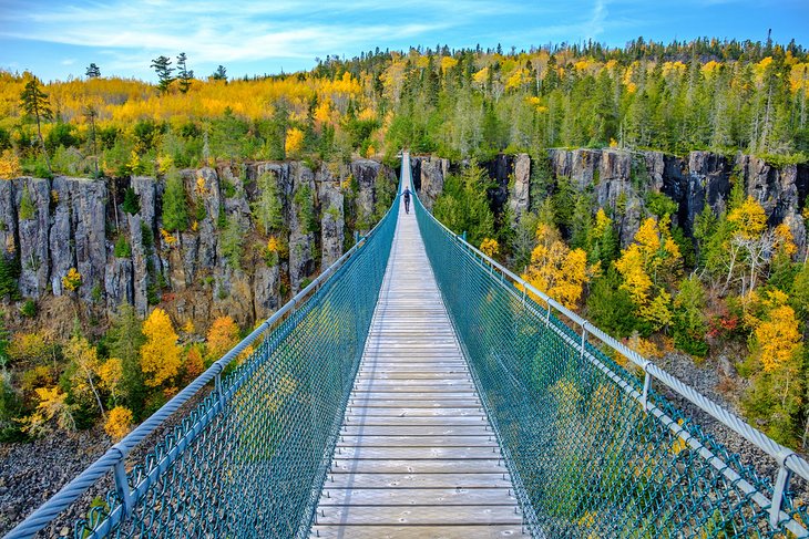 Longest suspension bridge in Canada at Eagle Canyon, near Thunder Bay