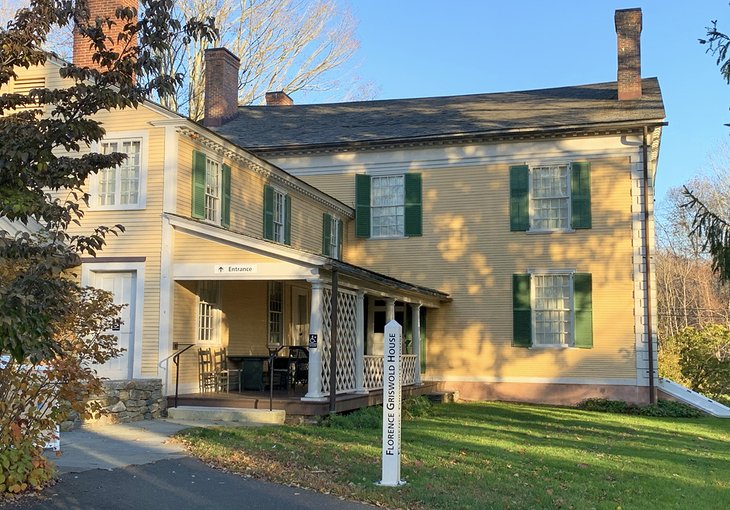The brightly colored Georgian home of Florence Griswold is a highlight of the museum