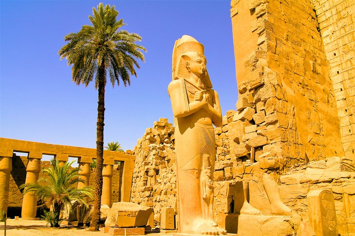 Statue in the temple of Karnak in Luxor