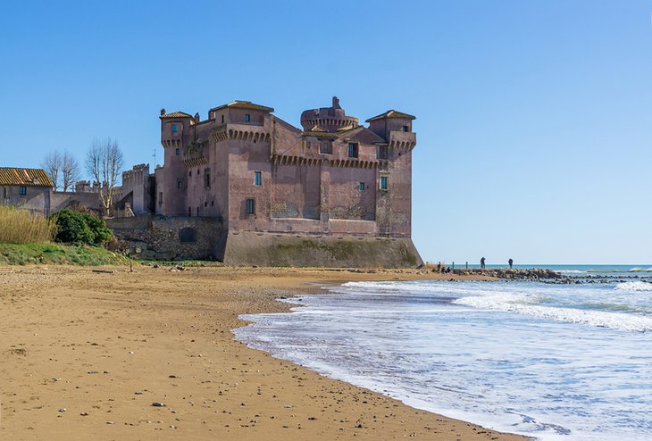 Medieval castle on the beach at Santa Severa