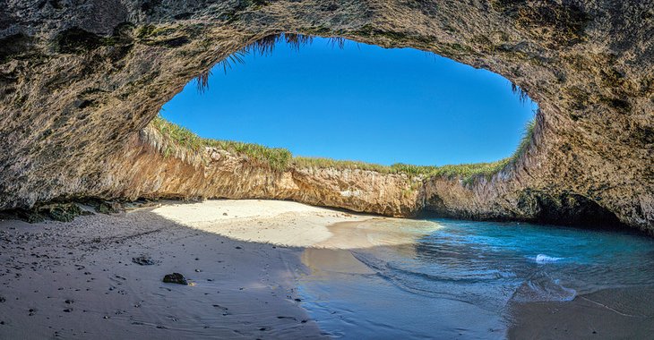 Hidden beach in the Marietas Islands