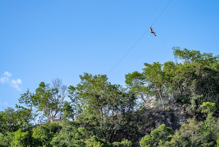 Ziplining over the Mexican jungle