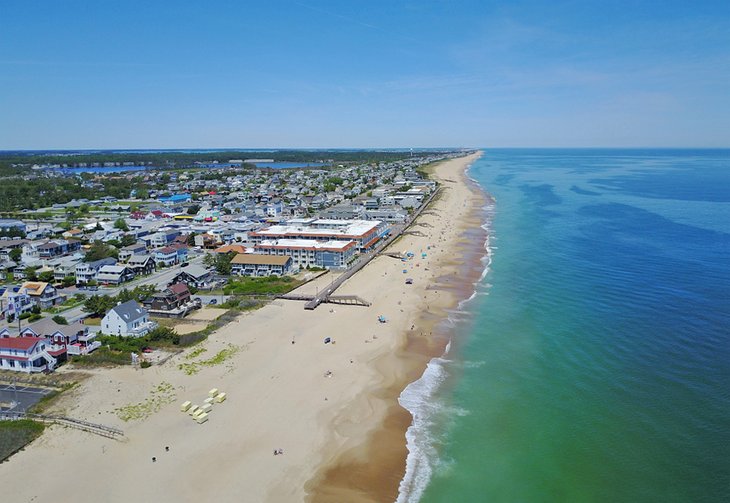 Aerial view of Bethany Beach, Maryland