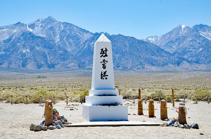 Obelisk in Manzanar, a Japanese relocation camp of WWII