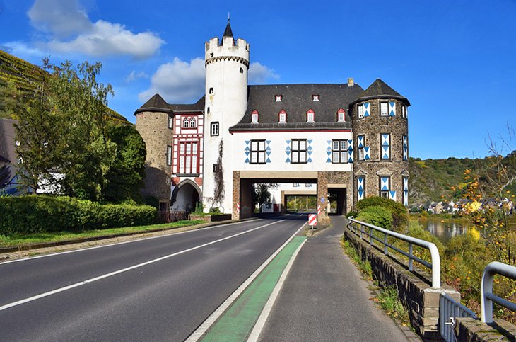 Road going through Wasserschloss in Kobern-Gondorf