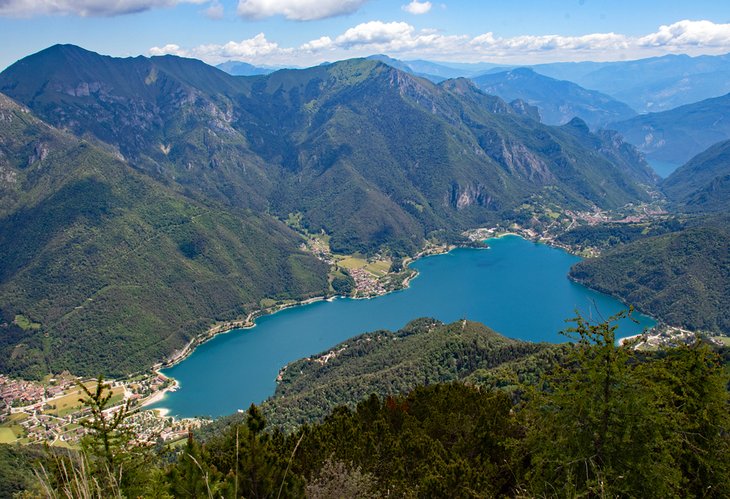 Aerial view of Lake Ledro
