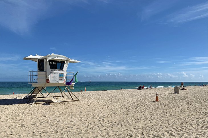 A lifeguard tower at Fort Lauderdale Beach